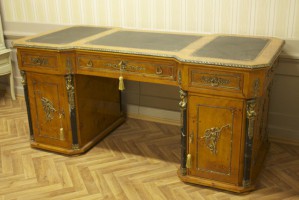 Barock Schreibtisch Antik Stil Bureau Plat  MoAl0360SkGr – Bild 1