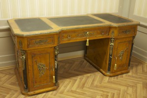 Barock Schreibtisch Antik Stil Bureau Plat  MoAl0360SkGr – Bild 2