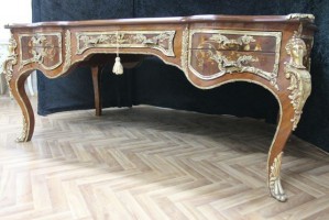 Barock Schreibtisch Antik Stil 200x110 Skai beige LouisXV MoSr0605Be – Bild 3